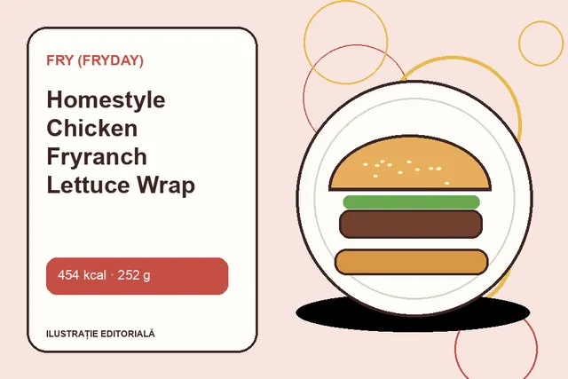 Homestyle Chicken Fryranch Lettuce Wrap de la FRY (FryDay) — ilustrație editorială unică