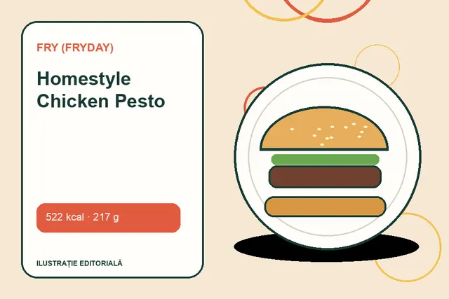 Homestyle Chicken Pesto de la FRY (FryDay) — ilustrație editorială unică