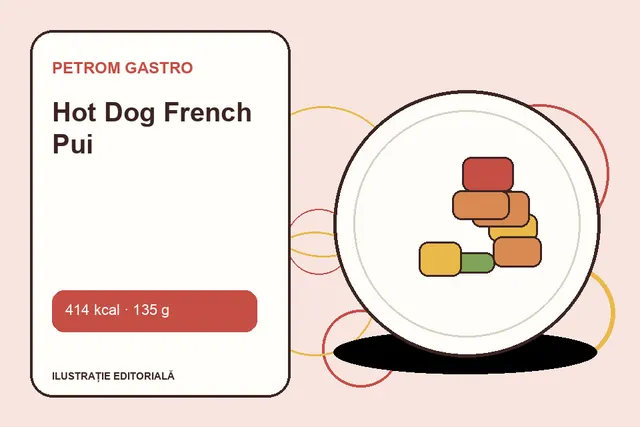 Hot Dog French Pui de la Petrom GASTRO — ilustrație editorială unică