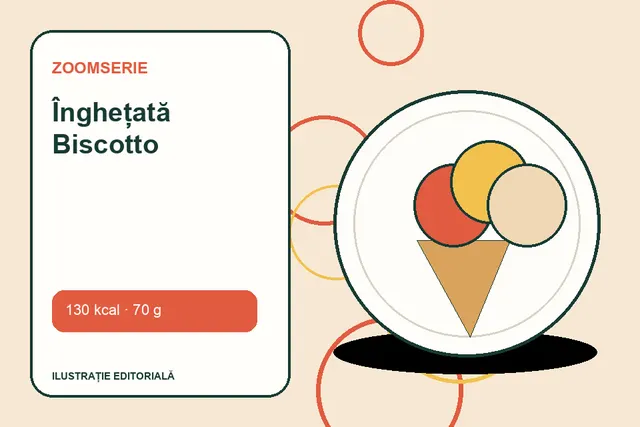 Înghețată Biscotto de la Zoomserie — ilustrație editorială unică