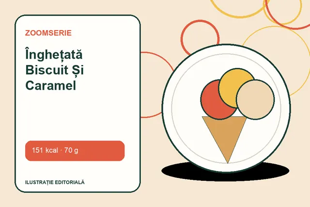 Înghețată Biscuit Și Caramel de la Zoomserie — ilustrație editorială unică