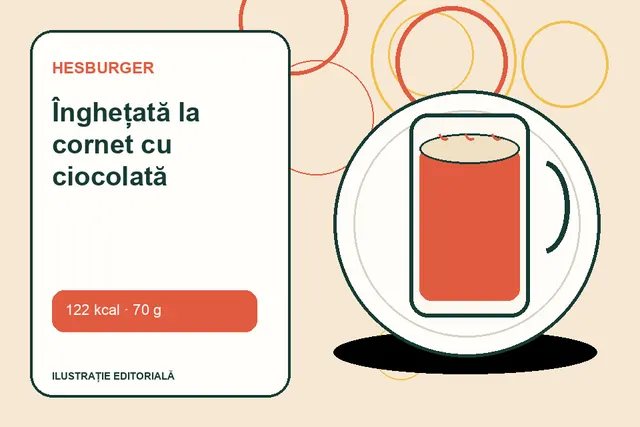 Înghețată la cornet cu ciocolată de la Hesburger — ilustrație editorială unică