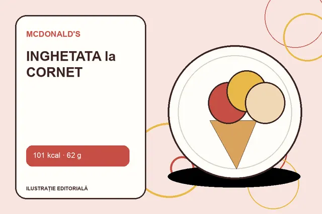 INGHETATA la CORNET de la McDonald's — ilustrație editorială unică
