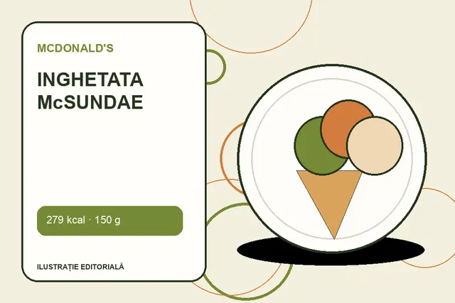 INGHETATA McSUNDAE de la McDonald's — ilustrație editorială unică