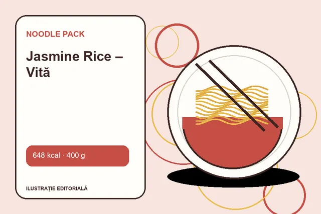 Jasmine Rice – Vită de la Noodle Pack — ilustrație editorială unică