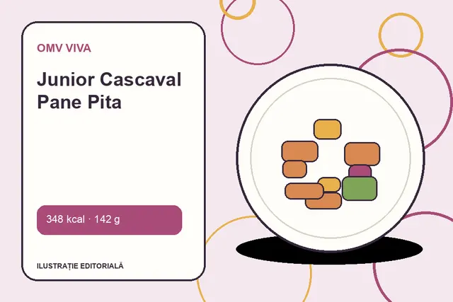 Junior Cascaval Pane Pita de la OMV VIVA — ilustrație editorială unică