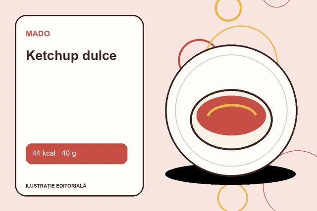 Ketchup dulce de la MADO — ilustrație editorială unică