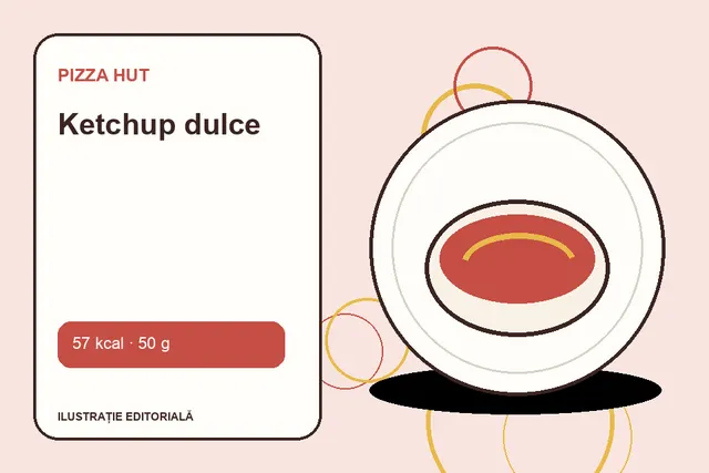 Ketchup dulce de la Pizza Hut — ilustrație editorială unică
