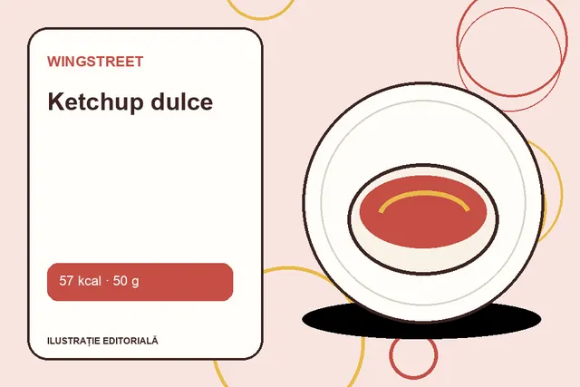 Ketchup dulce de la WingStreet — ilustrație editorială unică