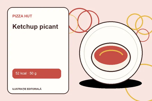 Ketchup picant de la Pizza Hut — ilustrație editorială unică