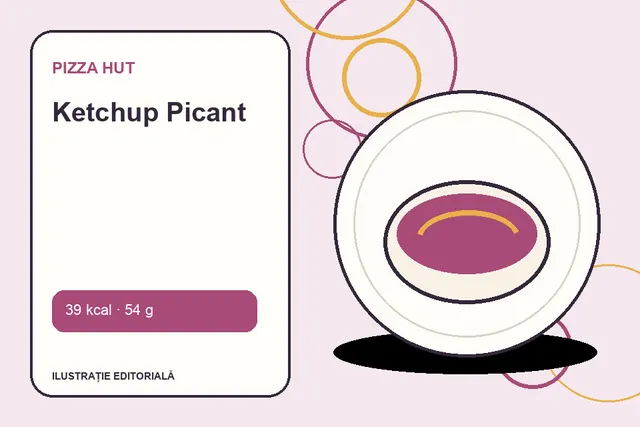 Ketchup Picant de la Pizza Hut — ilustrație editorială unică