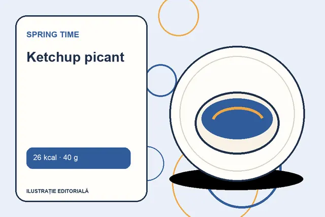 Ketchup picant de la Spring Time — ilustrație editorială unică
