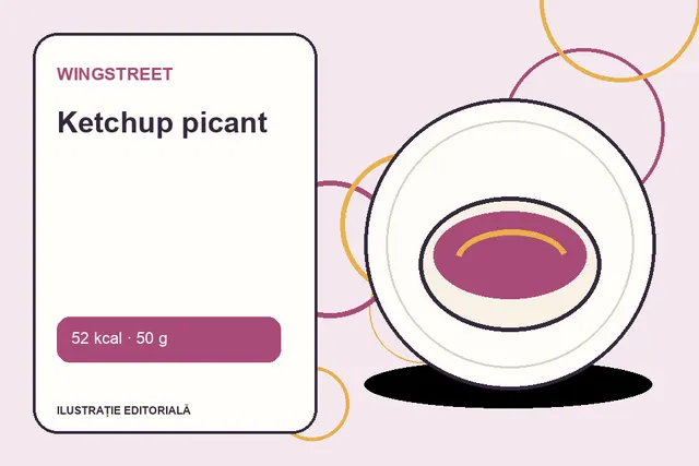 Ketchup picant de la WingStreet — ilustrație editorială unică