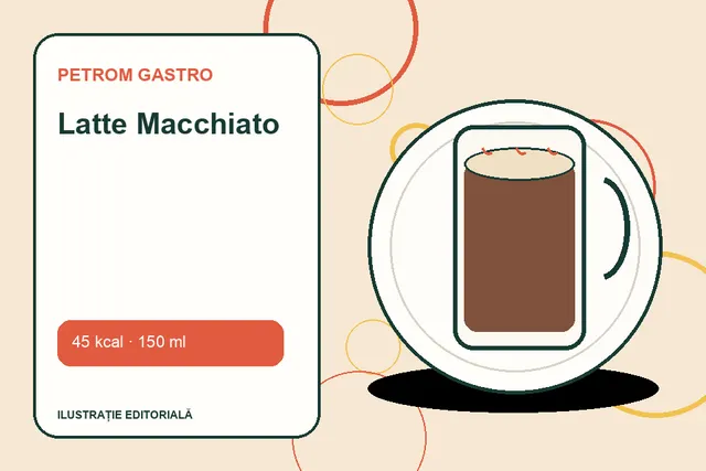 Latte Macchiato de la Petrom GASTRO — ilustrație editorială unică