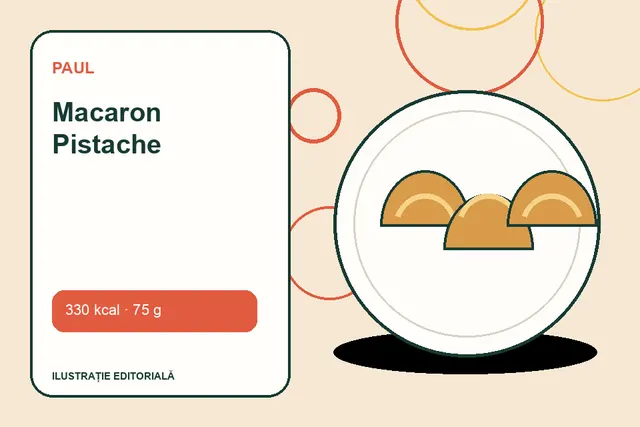 Macaron Pistache de la Paul — ilustrație editorială unică