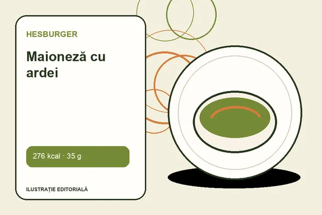 Maioneză cu ardei de la Hesburger — ilustrație editorială unică