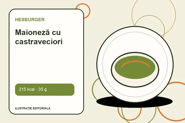 Maioneză cu castraveciori de la Hesburger — ilustrație editorială unică