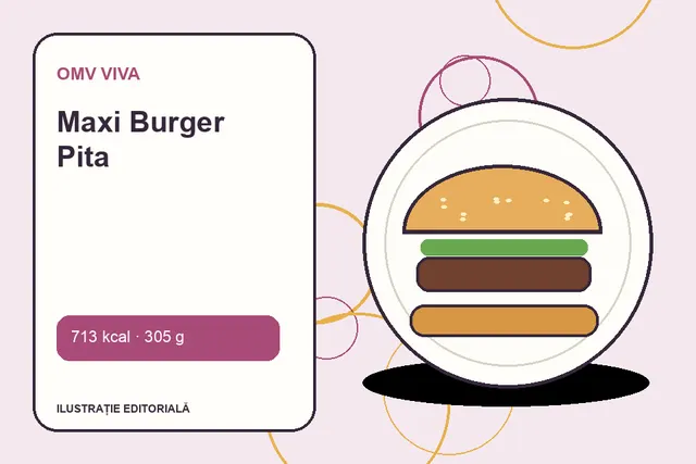 Maxi Burger Pita de la OMV VIVA — ilustrație editorială unică