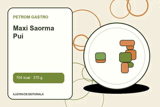 Maxi Saorma Pui de la Petrom GASTRO — ilustrație editorială unică