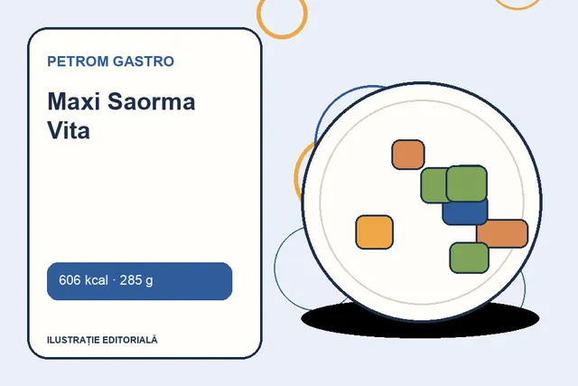 Maxi Saorma Vita de la Petrom GASTRO — ilustrație editorială unică