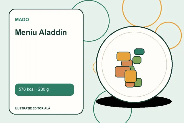 Meniu Aladdin de la MADO — ilustrație editorială unică