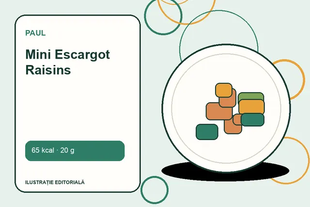 Mini Escargot Raisins de la Paul — ilustrație editorială unică