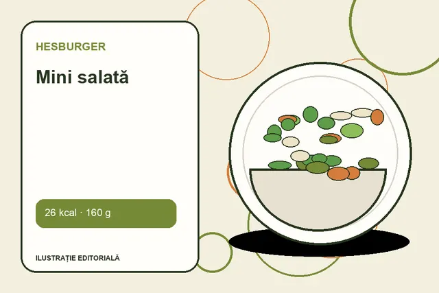 Mini salată de la Hesburger — ilustrație editorială unică