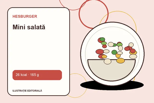 Mini salată de la Hesburger — ilustrație editorială unică