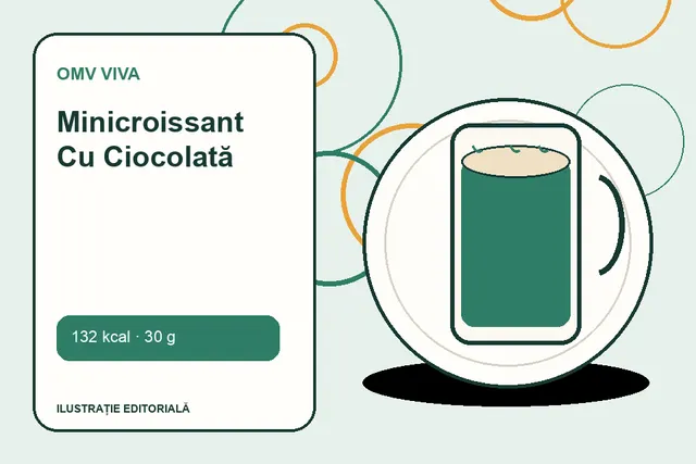 Minicroissant Cu Ciocolată de la OMV VIVA — ilustrație editorială unică