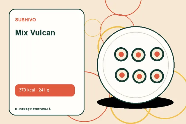 Mix Vulcan de la Sushivo — ilustrație editorială unică