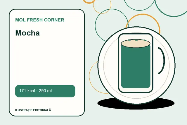 Mocha de la MOL Fresh Corner — ilustrație editorială unică
