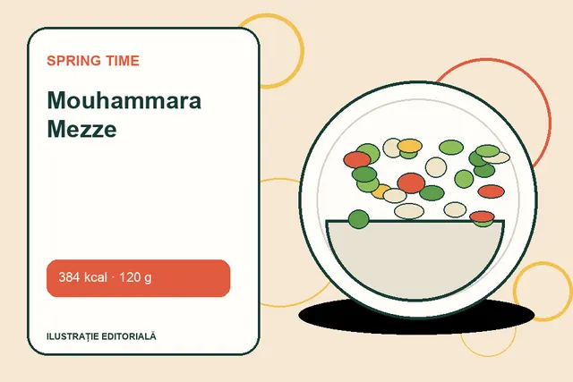 Mouhammara Mezze de la Spring Time — ilustrație editorială unică