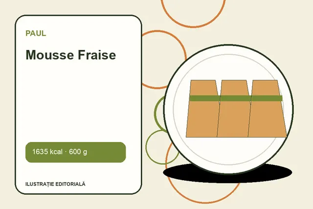 Mousse Fraise de la Paul — ilustrație editorială unică