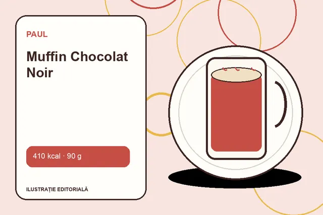 Muffin Chocolat Noir de la Paul — ilustrație editorială unică