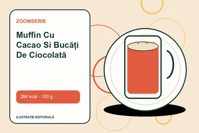 Muffin Cu Cacao Si Bucăți De Ciocolată de la Zoomserie — ilustrație editorială unică