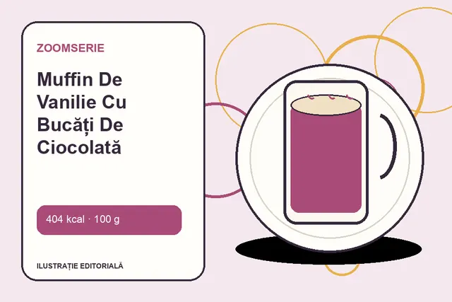 Muffin De Vanilie Cu Bucăți De Ciocolată de la Zoomserie — ilustrație editorială unică