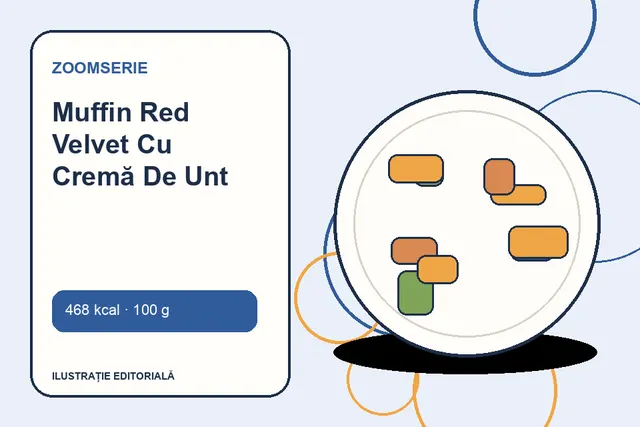 Muffin Red Velvet Cu Cremă De Unt de la Zoomserie — ilustrație editorială unică