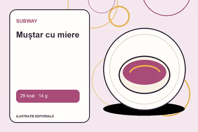 Muștar cu miere de la Subway — ilustrație editorială unică