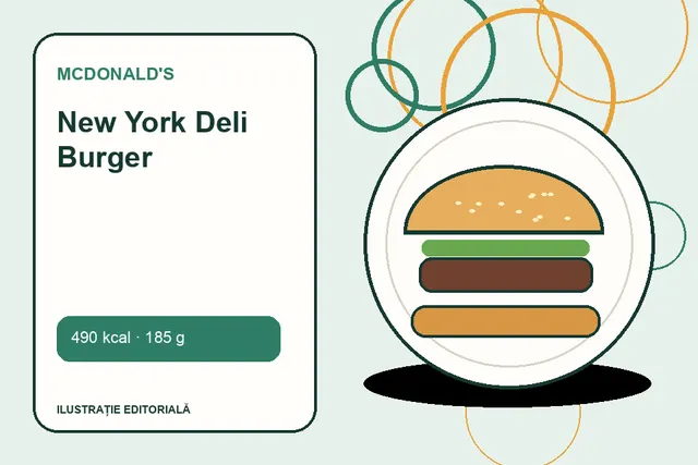 New York Deli Burger de la McDonald's — ilustrație editorială unică