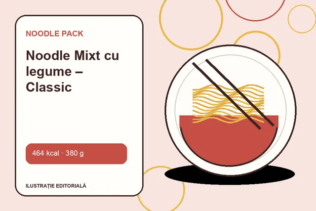 Noodle Mixt cu legume – Classic de la Noodle Pack — ilustrație editorială unică