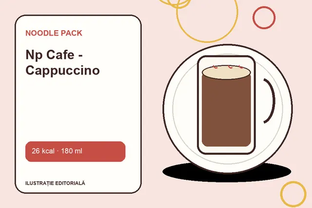 Np Cafe - Cappuccino de la Noodle Pack — ilustrație editorială unică