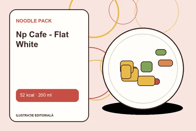 Np Cafe - Flat White de la Noodle Pack — ilustrație editorială unică