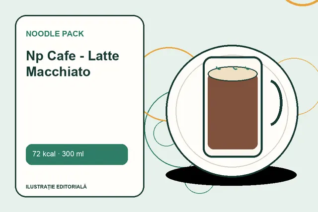 Np Cafe - Latte Macchiato de la Noodle Pack — ilustrație editorială unică