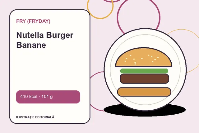 Nutella Burger Banane de la FRY (FryDay) — ilustrație editorială unică
