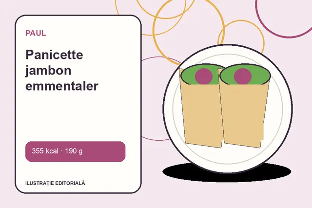Panicette jambon emmentaler de la Paul — ilustrație editorială unică