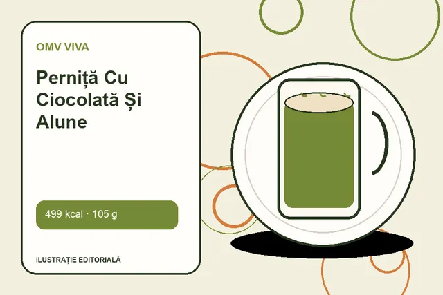 Perniță Cu Ciocolată Și Alune de la OMV VIVA — ilustrație editorială unică