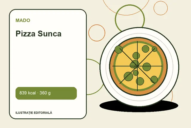 Pizza Sunca de la MADO — ilustrație editorială unică