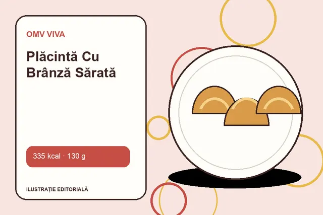 Plăcintă Cu Brânză Sărată de la OMV VIVA — ilustrație editorială unică