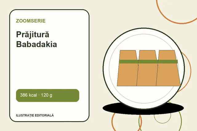 Prăjitură Babadakia de la Zoomserie — ilustrație editorială unică