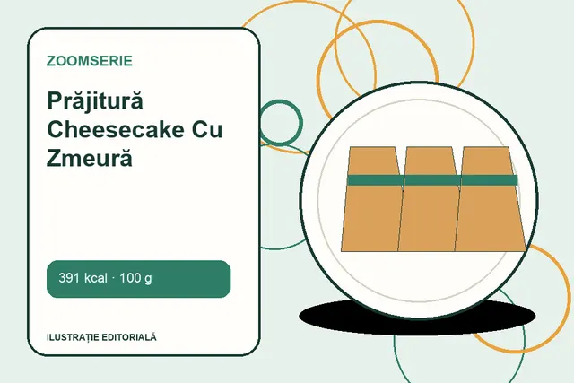 Prăjitură Cheesecake Cu Zmeură de la Zoomserie — ilustrație editorială unică